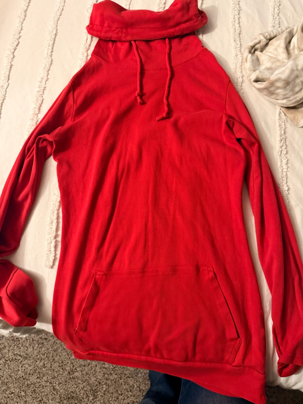 Bright Red Lightweight Hoodie
